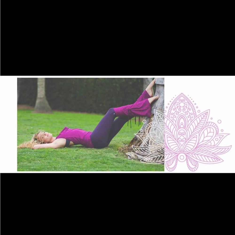 Small BLUE flared bell bottom festival leggings from Nadi Athletica - yoga pants